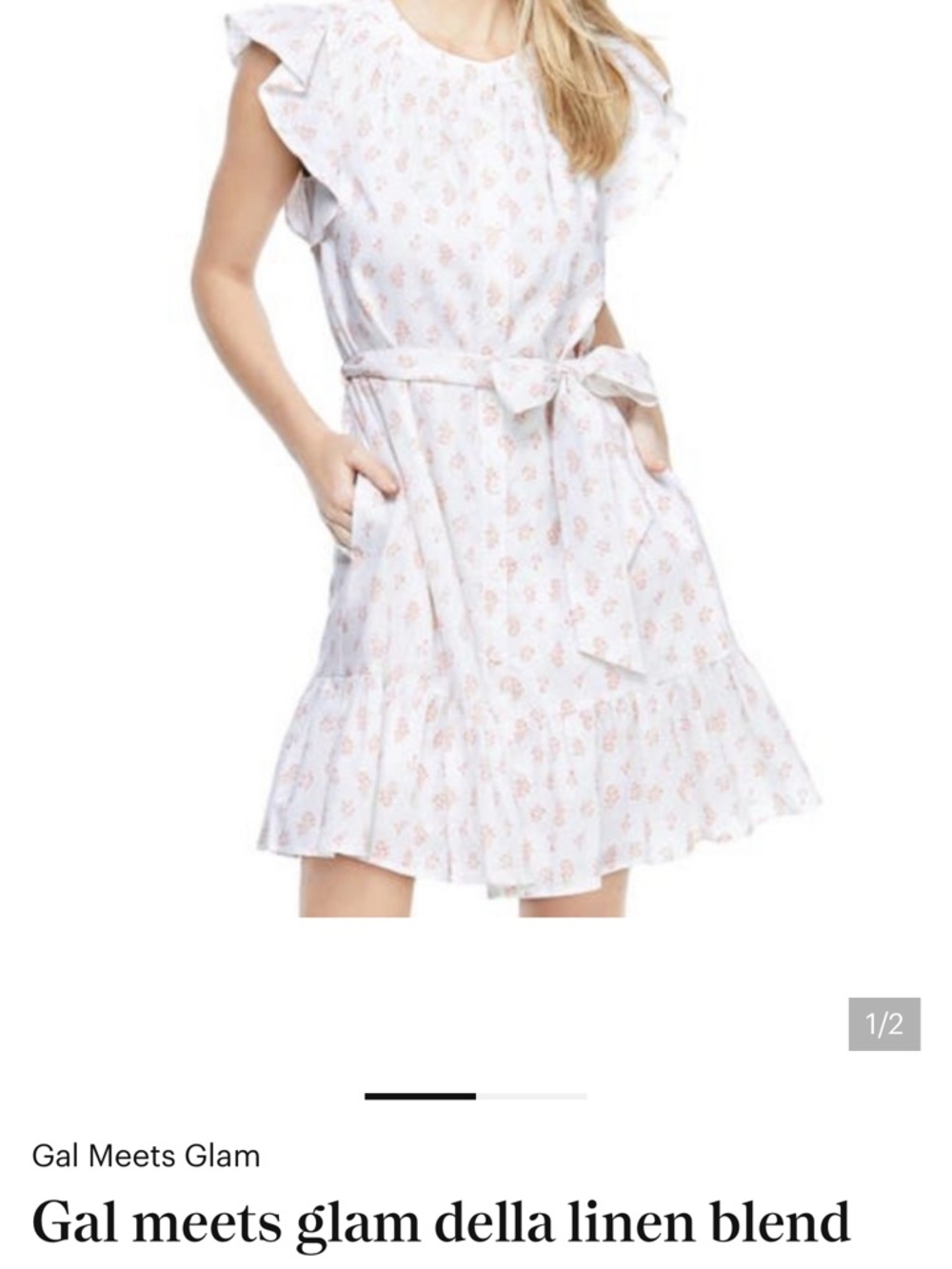 Gal Meets Glam White Mini Dress with Pink Floral Print